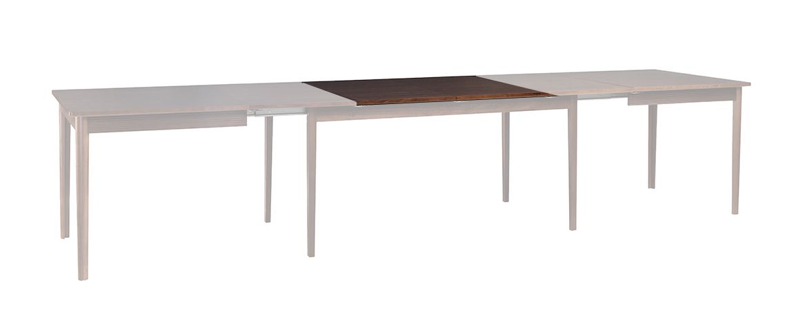 2 tafelbladen van 52,5 x 90 cm, optioneel uit te breiden voor eettafel Inginele 07, totale afmetingen van de tafel met in totaal 4 inlegbladen 370 x 75 x 90 cm
