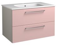 het wastafelmeubel Noida 15, kleur: beige / roze - 50 x 76 x 46 cm (h x b x d)