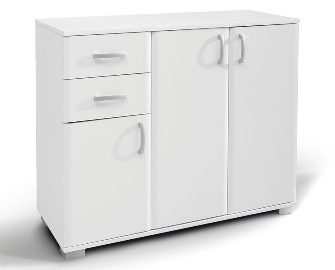 dressoir / kabinet Potes 12, kleur: wit - 95 x 113 x 37 cm (H x B x D)