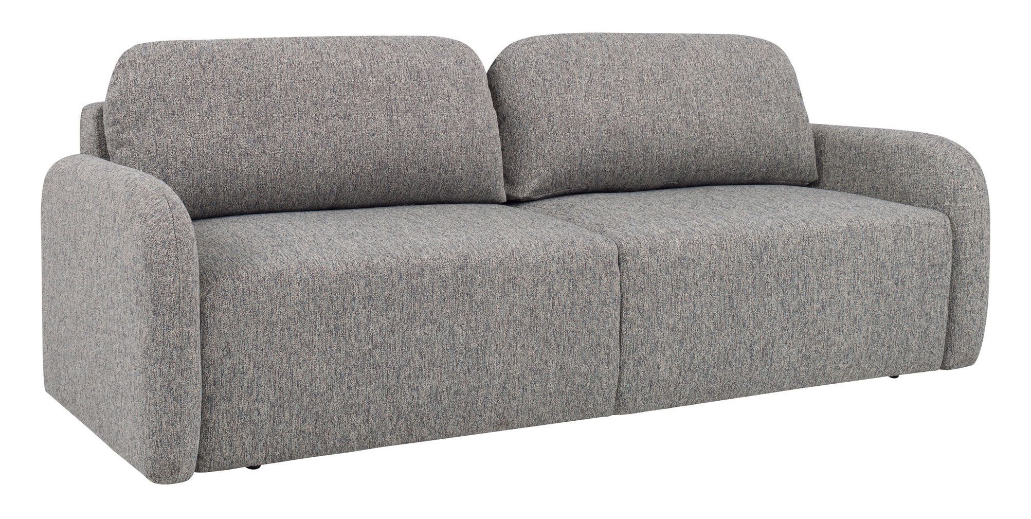 Sofa /slaapbank Alken 02, kleur: grijs - Afmetingen: 88 x 227 x 97 cm (H x B x D)