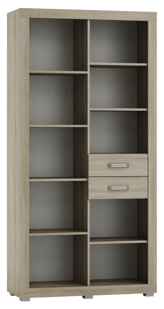 Open kast Lorengau 25, kleur: Sonoma eiken - afmetingen: 202 x 100 x 40 cm (H x B x D)