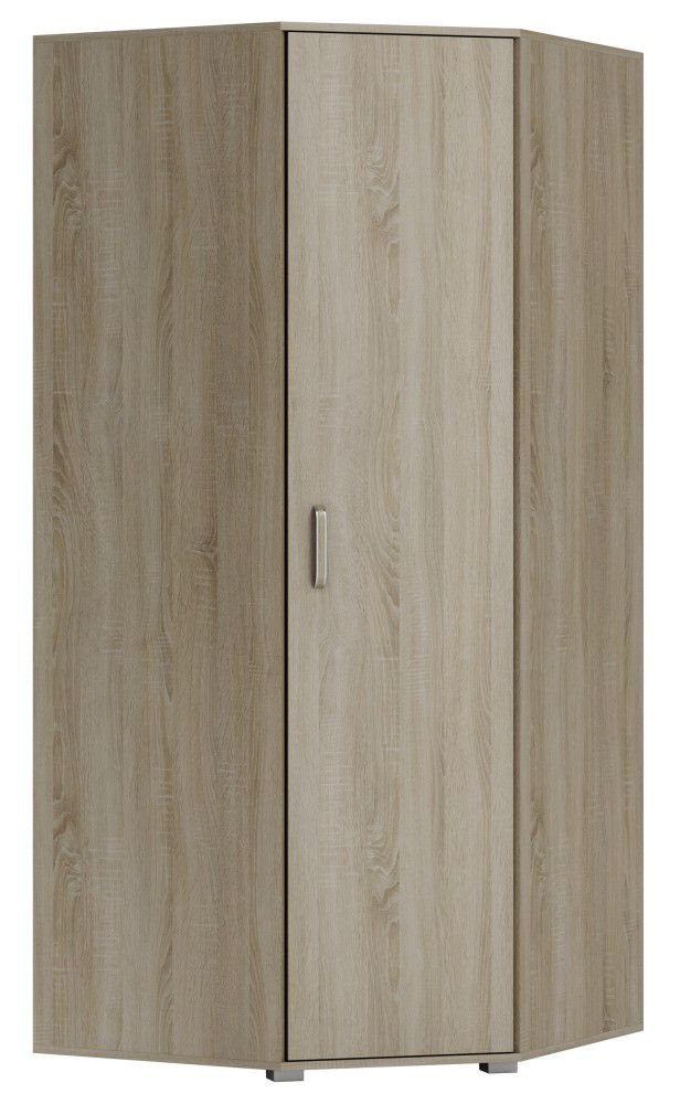 Schrank / Eckschrank Lorengau 36, Farbe: Sonoma Eiche - Abmessungen: 202 x 90 x 90 cm (H x B x T)