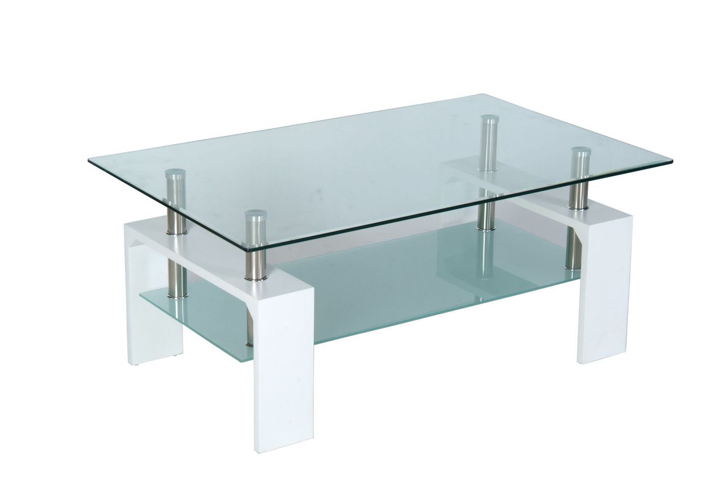 Salontafel Dakoro 69, Kleur: Wit - afmetingen: 45 x 100 x 63 cm (H x B x D)