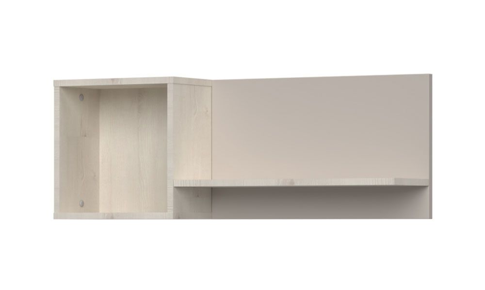 Kinderkamer / jeugdkamer - Wandplank Peter 13, kleur: dennenwit / beige, afmetingen: 35 x 95 x 20 cm, praktische opbergruimte