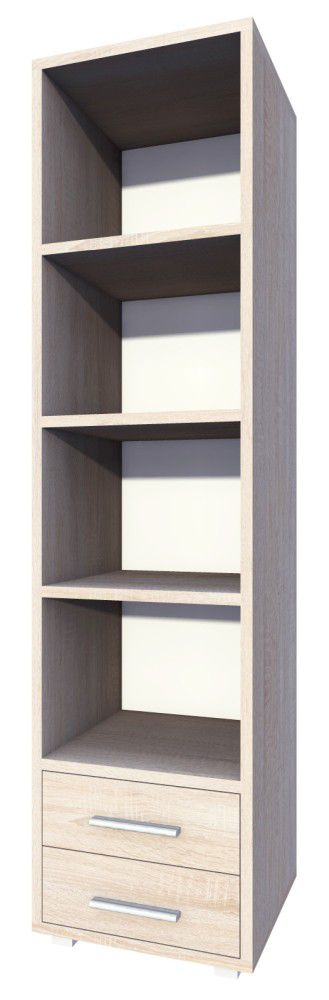 Openkast / boekenkast Garut 27, kleur: Sonoma eiken - afmetingen: 194 x 40 x 40 cm (H x B x D)