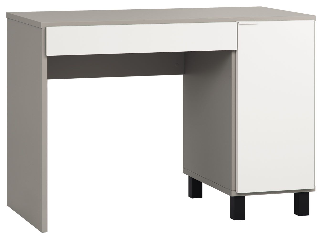 Bureau Bellaco 05, kleur: grijs / wit - Afmetingen: 78 x 110 x 57 cm (H x B x D)