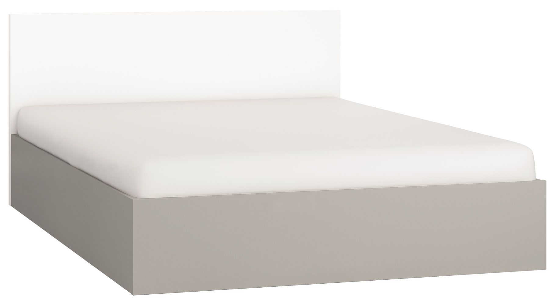 Tweepersoonsbed Bellaco 24 incl. lattenbodem, kleur: grijs / wit - ligvlak: 140 x 200 cm (b x l)