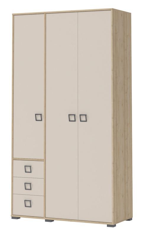 tapijt Bedreven Oneerlijkheid Draaideurkast / kledingkast 19, kleur: beuken / crème - 236 x 126 x 56 cm  (h x b x d)