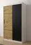 elegante kledingkledingkast Mulhacen 09, kleur: mat wit / eiken Artisan / mat zwart - afmetingen: 200 x 120 x 62 cm (H x B x D), met vijf vakken