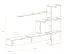 Hangelement in elegant Balestrand 142 design, kleur: zwart / eiken Wotan - Afmetingen: 200 x 310 x 40 cm (H x B x D), met 12 legplanken