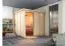 Aleksi" sauna met bronskleurige deur en rand - Kleur: Naturel - 210 x 210 x 202 cm (B x D x H)