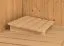Sauna "Niilo" SET mit Energiespartür - Farbe: Natur, Ofen 9 kW - 151 x 151 x 198 cm (B x T x H)