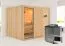 Sauna "Toivo" SET met heldere glazen deur & kachel BIO 9 kW - 231 x 196 x 198 cm (B x D x H)