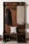Ruime kledingkast massief grenen 29B, kleur walnoot, 200 x 114 x 37 cm, met spiegel en 5 haken, legplank, 1 lade en veel opbergruimte, duurzaam