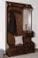 Ruime kledingkast massief grenen 29B, kleur walnoot, 200 x 114 x 37 cm, met spiegel en 5 haken, legplank, 1 lade en veel opbergruimte, duurzaam