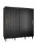 Elegante schuifdeurkast met voldoende opbergruimte Jotunheimen 106, kleur: Zwart - Afmetingen: 208 x 200,5 x 62 cm (H x B x D)