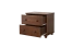 Kleine Kommode / Nachtkommode Kiefer massiv Vollholz Walnussfarben Junco 153, mit zwei Schubladen, 55 x 60 x 40 cm, sehr gute Stabilität